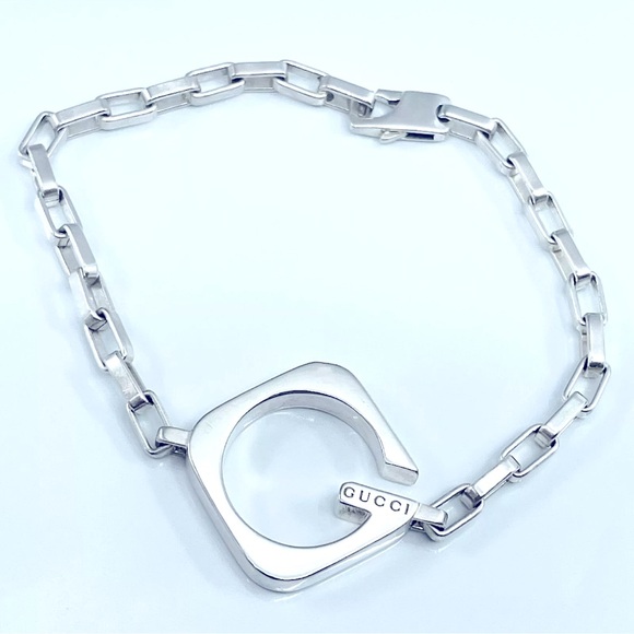 GUCCI G Bracelet Absolutely stunning!! 925 Sterling Silver - Picture 1 of 8
